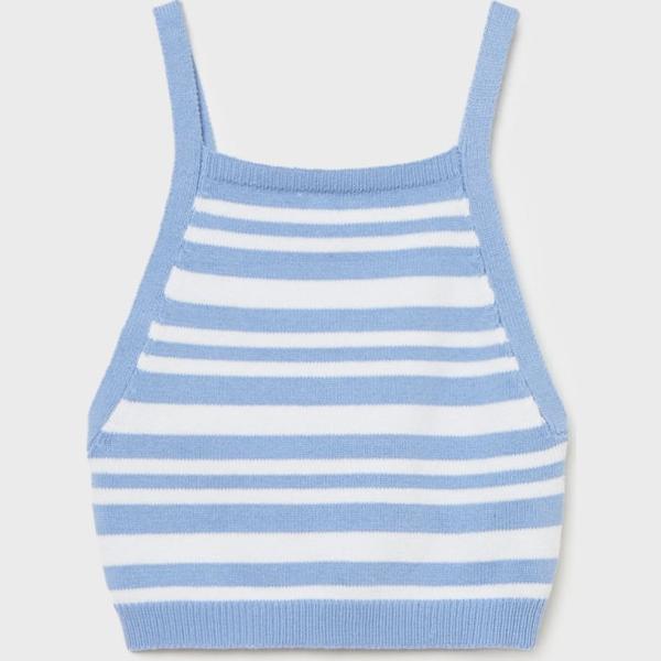 top Calliope blu a righe