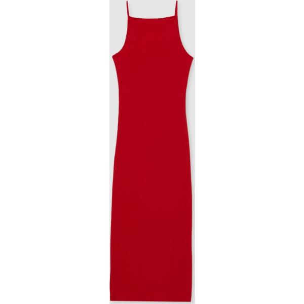 vestiti midi/longuette Calliope rosso tinta unita