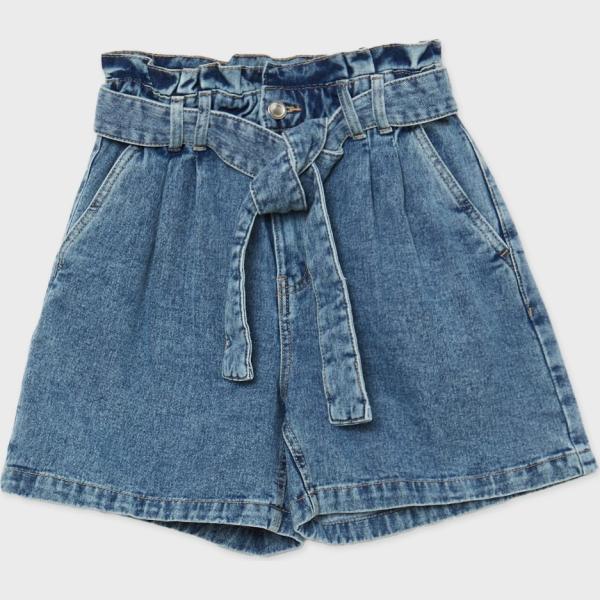 shorts Calliope blu tinta unita