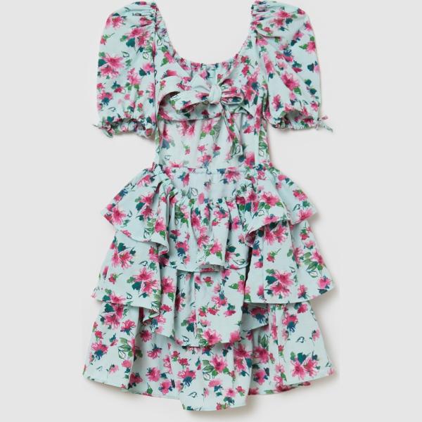 vestiti corti Calliope grigio a fiori