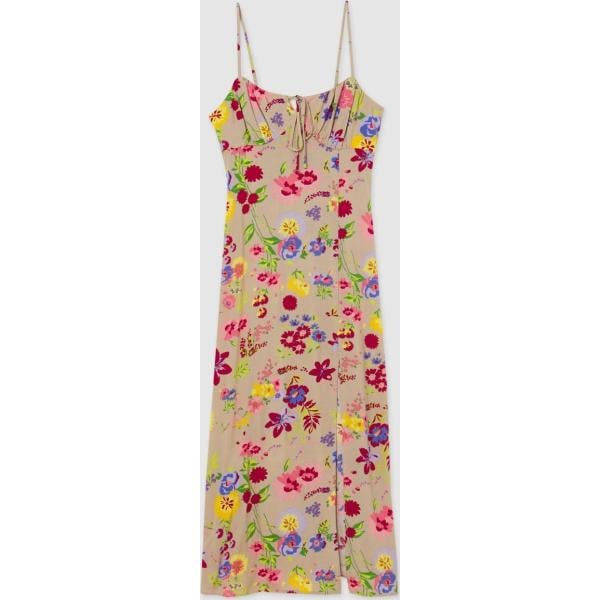 vestiti midi/longuette Calliope marrone a fiori