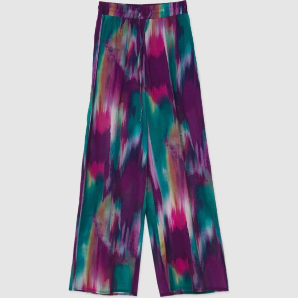 pantaloni a palazzo Calliope viola