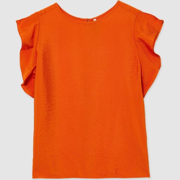 bluse Calliope rosso tinta unita
