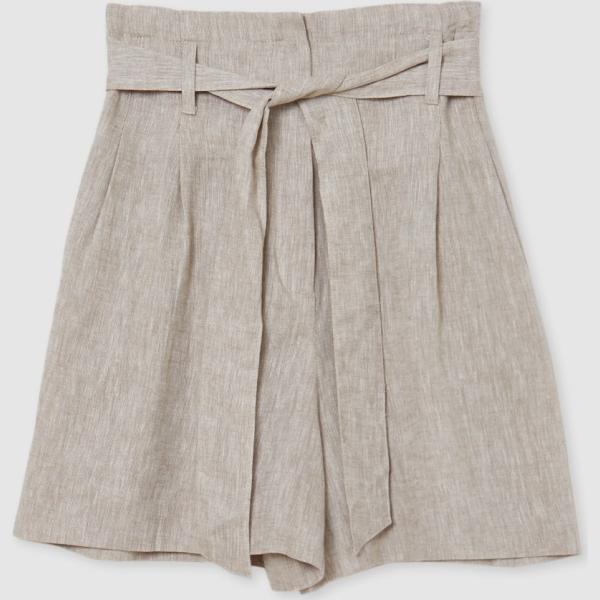 pantaloni corti Calliope bianco tinta unita