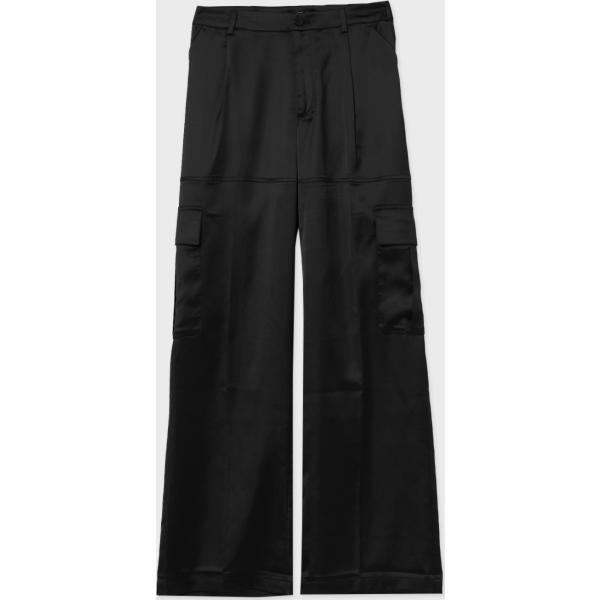 pantaloni cargo Calliope nero tinta unita