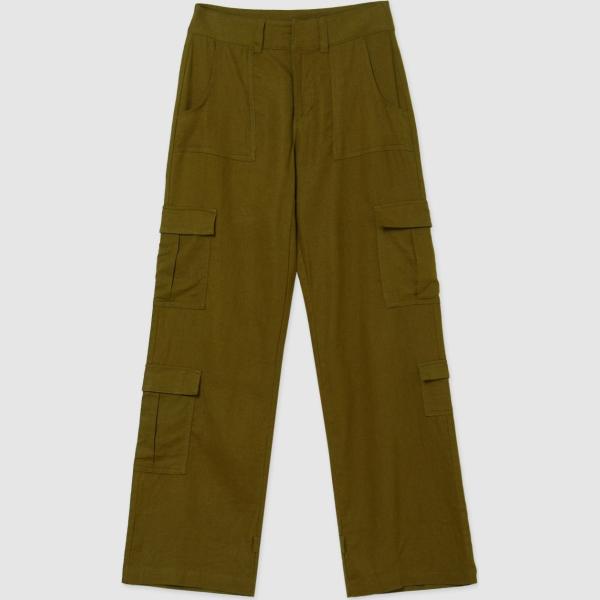 pantaloni cargo Calliope marrone tinta unita
