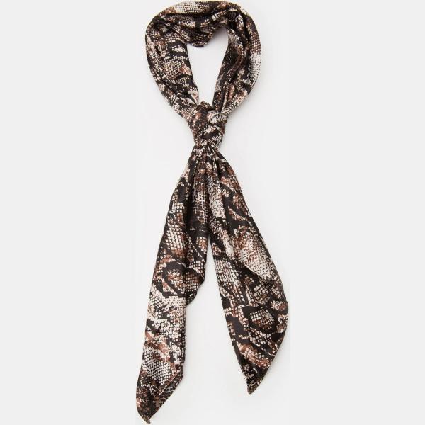 foulard Calliope marrone con stampe