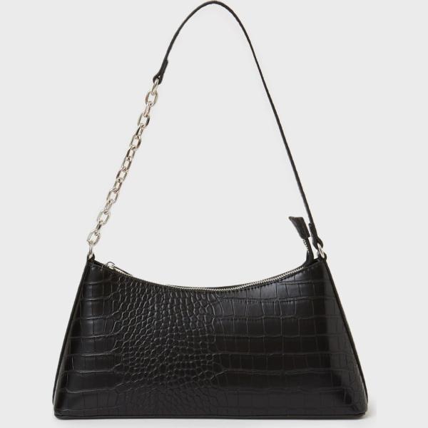 borse a spalla Calliope nero animalier