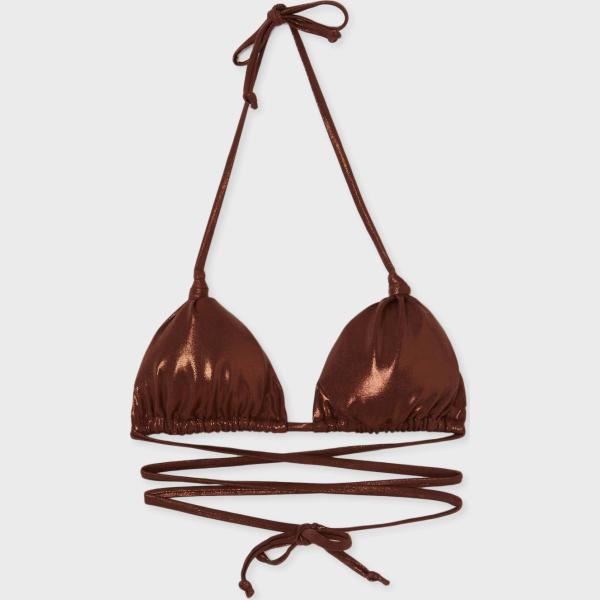 bikini Calliope marrone tinta unita