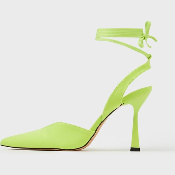 décolleté Calliope verde tinta unita