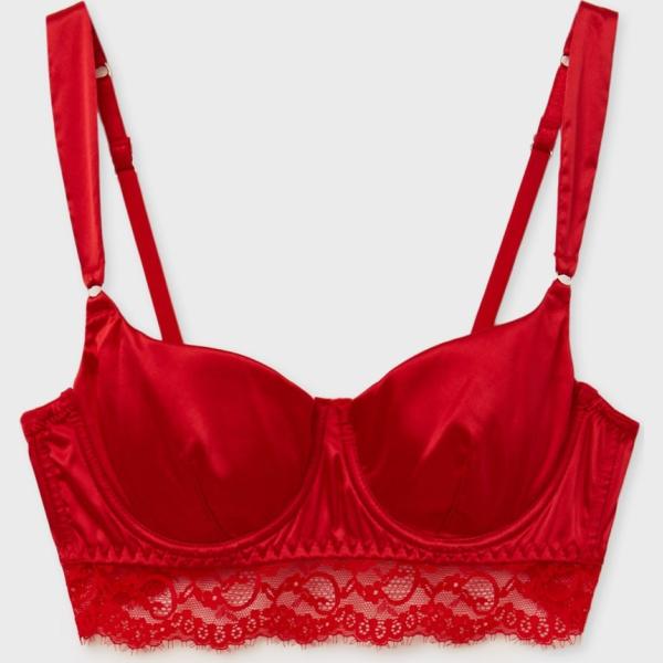reggiseni a balconcino Calliope Intimo rosso tinta unita