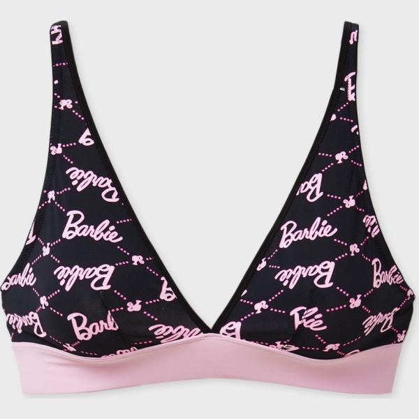 bralette Calliope Intimo nero con stampe