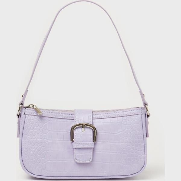 borse a spalla Calliope viola animalier