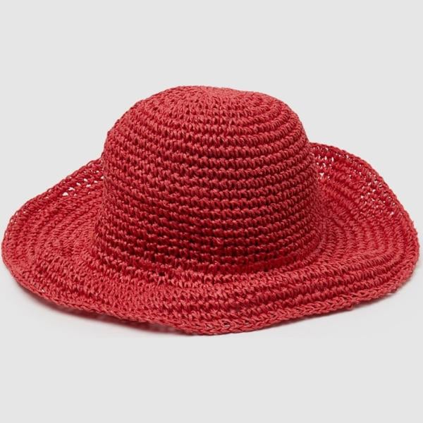 cappelli con visiera Calliope rosso tinta unita
