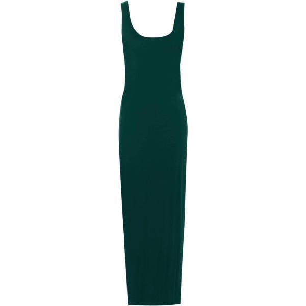 Vestito lungo skater maxi con scritte aderente bianco e vivace Boohoo