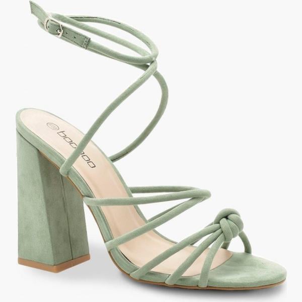 Scarpe con tacco con nodi e tacco largo Boohoo