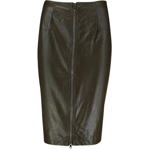 Gonna longuette maxi con zip e orlo Boohoo