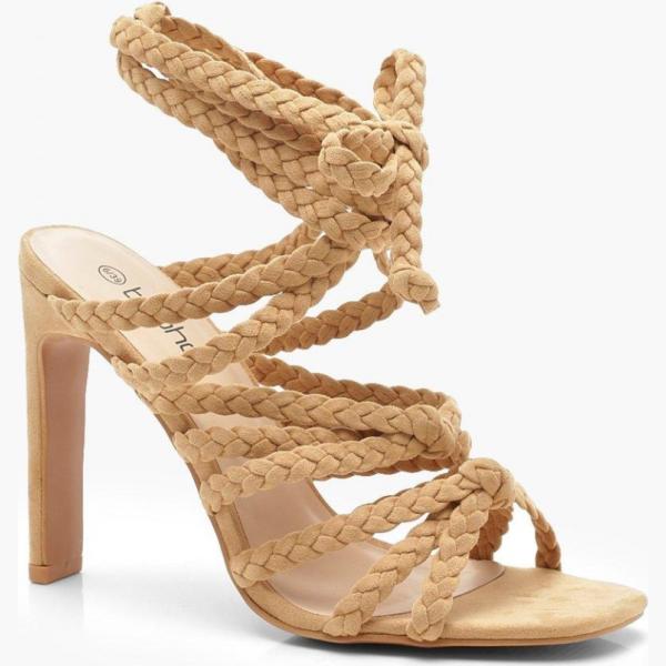 Sandali con lacci incrociati Boohoo