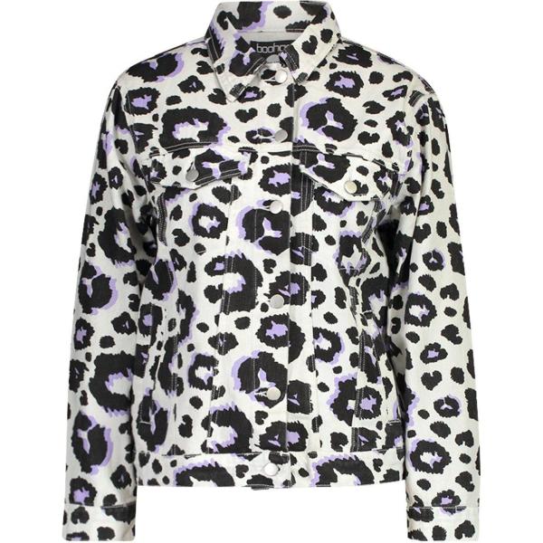 Giacca con stampa in denim Boohoo con stampe