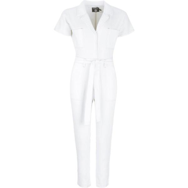 Tuta skinny premaman effetto strappato contrasto in denim con spille Boohoo
