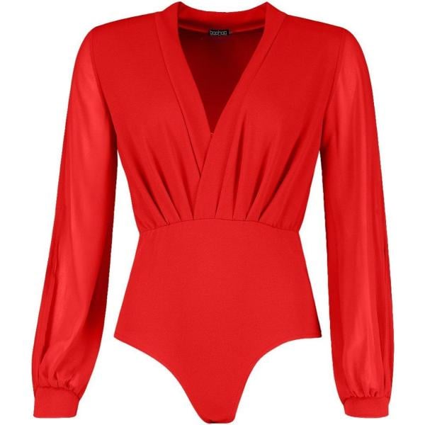 top Boohoo rosso