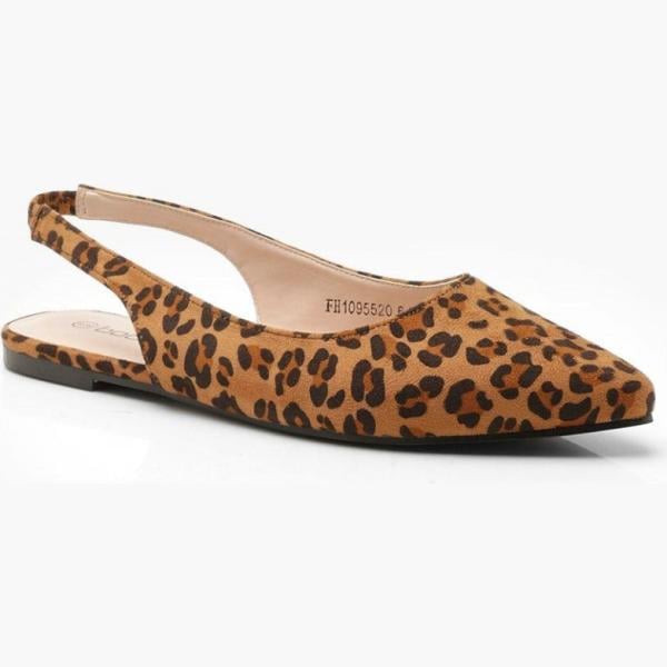 ballerine Boohoo grigio animalier