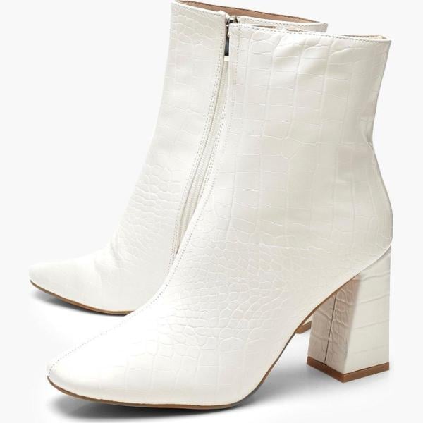stivali Boohoo bianco