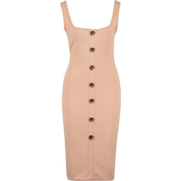Vestito midi aderente bianco Boohoo