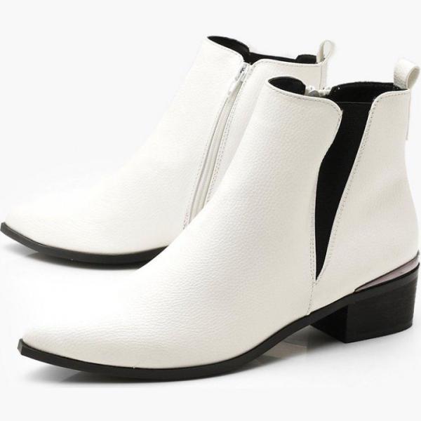 stivaletti Boohoo bianco