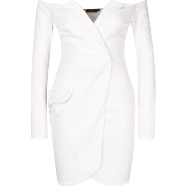 blazer Boohoo bianco