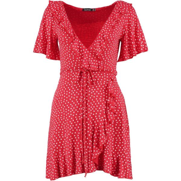 vestito Boohoo rosso