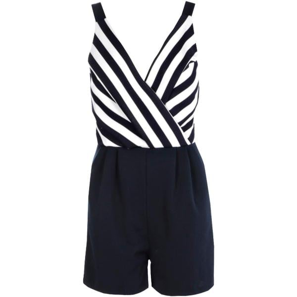 tuta corta Boohoo blu a righe