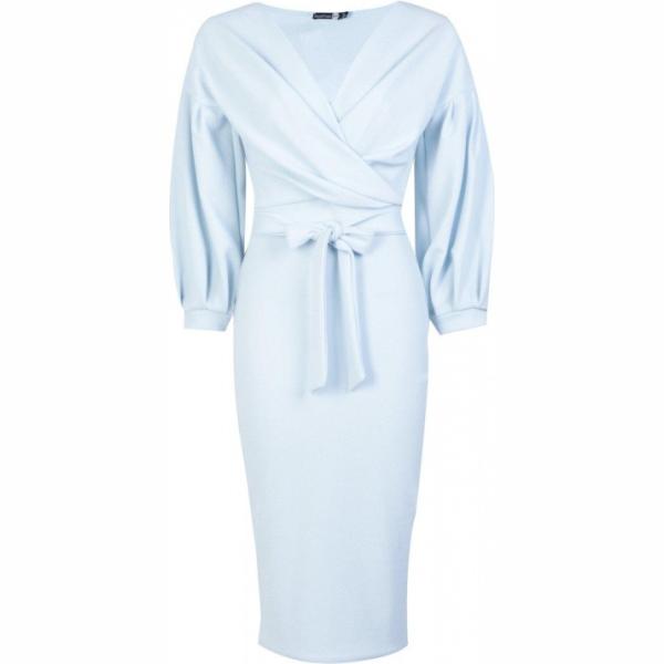 Vestito longuette con scollo aderente Boohoo