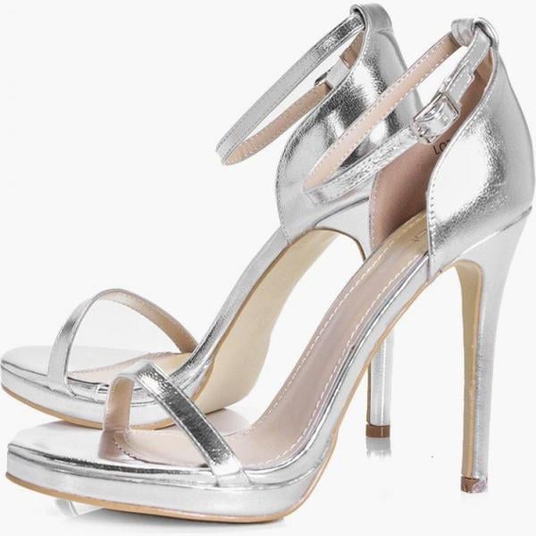 scarpe col tacco Boohoo grigio