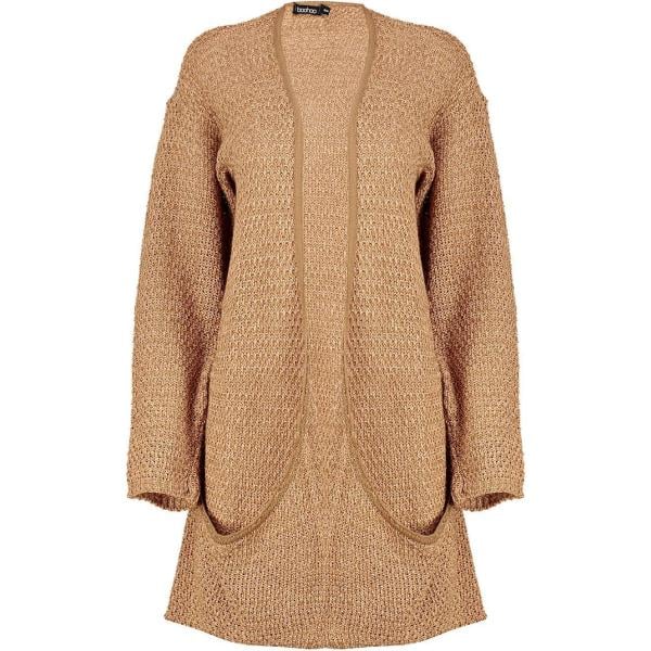 Cardigan in in maglia con tasche Boohoo