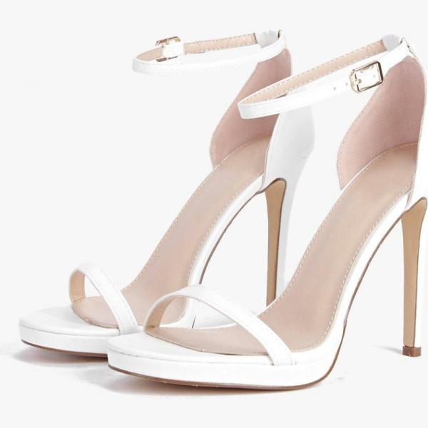 scarpe col tacco Boohoo bianco