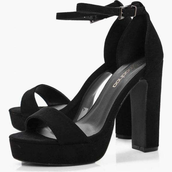 scarpe col tacco Boohoo nero