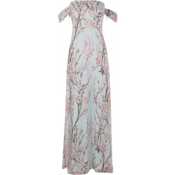 Vestito lungo mini fantasia floreale con scollo jersey Boohoo a fiori