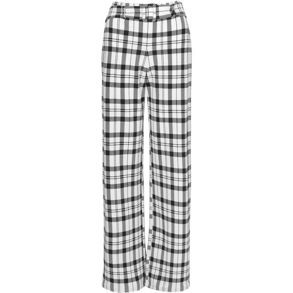 pantaloni a palazzo Boohoo bianco a quadri
