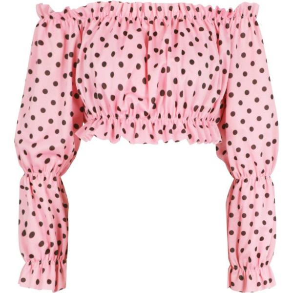 top Boohoo rosa con stampe