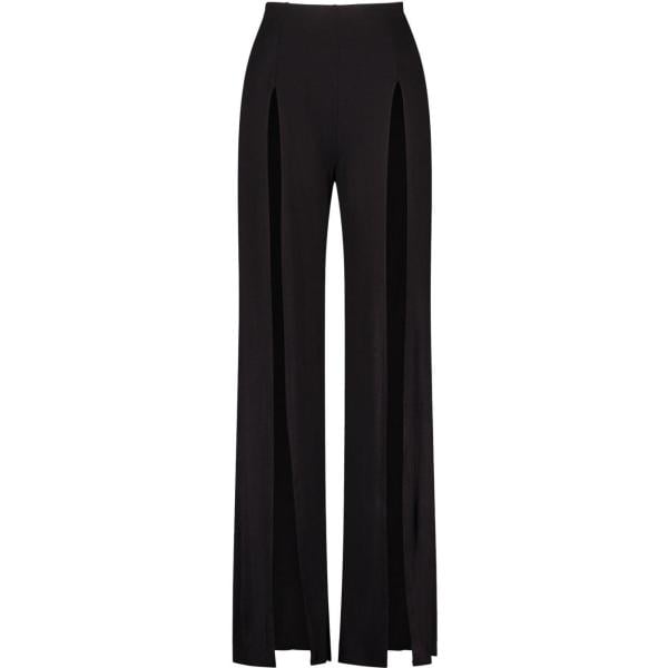 pantaloni a palazzo Boohoo nero