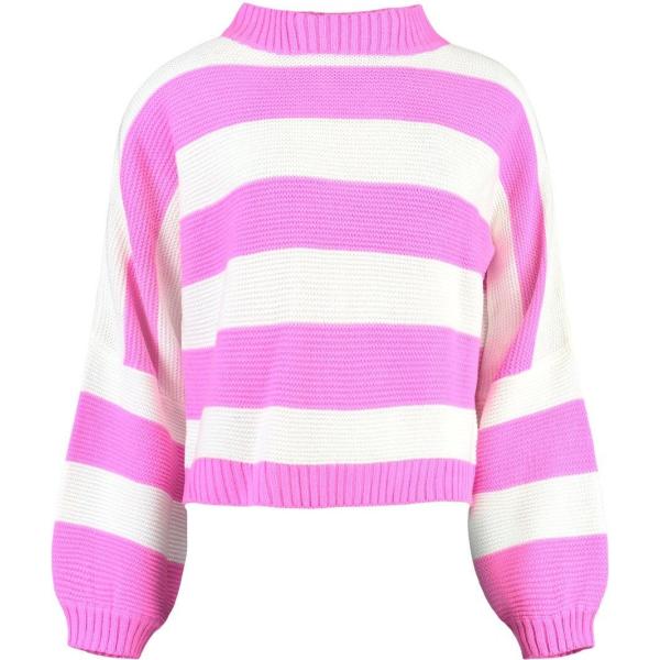 pullovers Boohoo rosa a righe