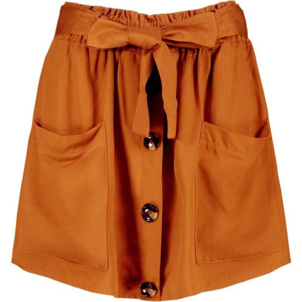minigonna Boohoo arancione
