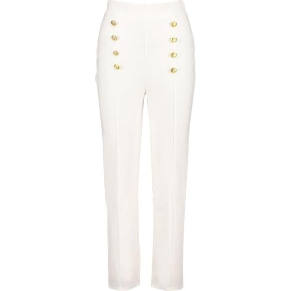 pantalone lungo Boohoo bianco