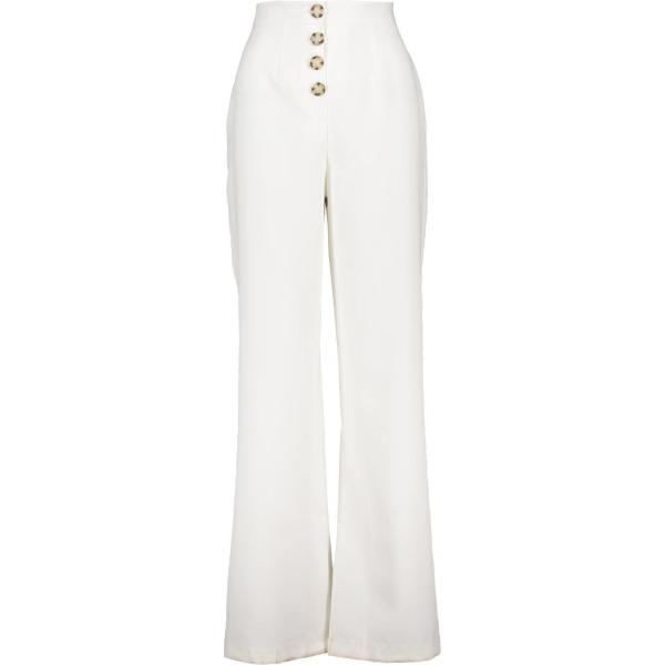 pantaloni a palazzo Boohoo bianco