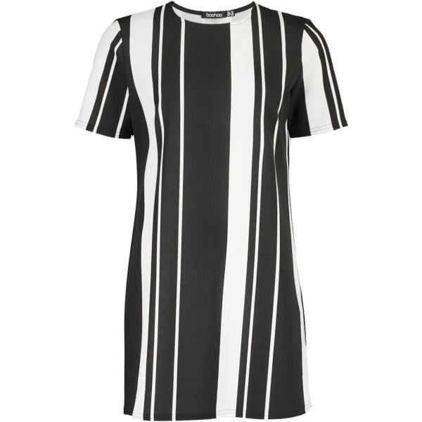 vestiti Boohoo nero a righe