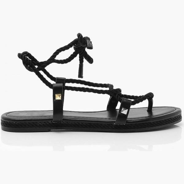 sandali Boohoo nero