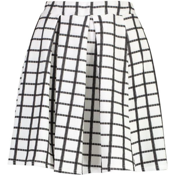 gonna Boohoo bianco a quadri