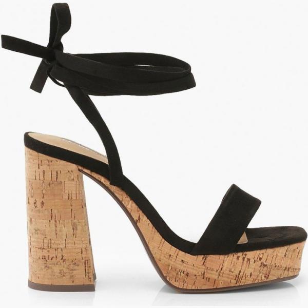 scarpe col tacco Boohoo nero