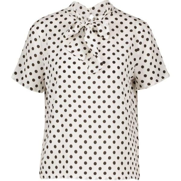 camicie a manica corta Boohoo bianco a pois